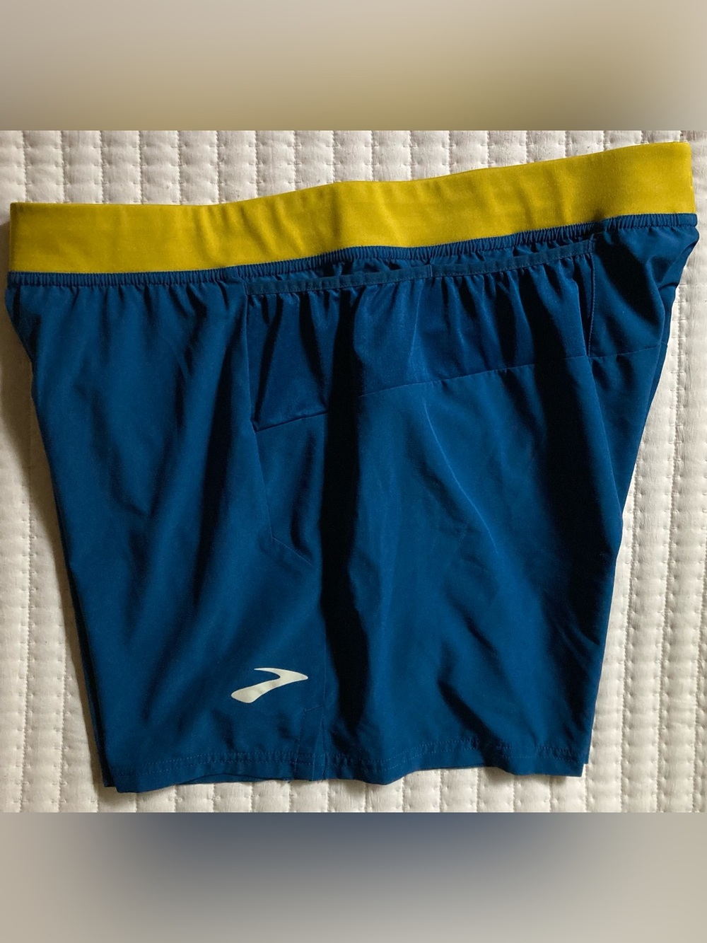 Brooks Sherpa Running Shorts Men’s Large 5” Blue Gym Athletic Lined Pockets Yoga - Picture 4 of 10